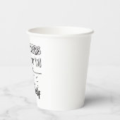 Lehrer öffnen die Tür, die Sie selbst betreten Pappbecher (Rückseite)