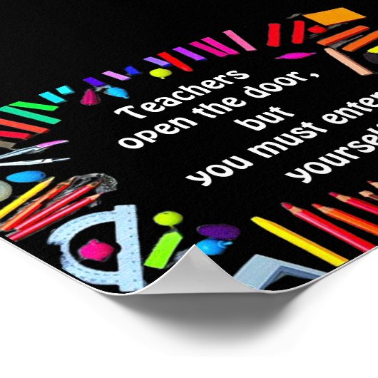 Lehrer öffnen die Tür, Kunst Poster (Ecke)