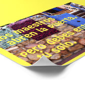Lehrer öffnen die Tür, Spanisch, Poster (Ecke)