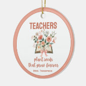 Lehrer Ornament Wildblumen Personalisiert Urlaub (Links)