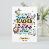 Lehrer Osterbewertung Happy Oaster Card (Stehend Vorderseite)