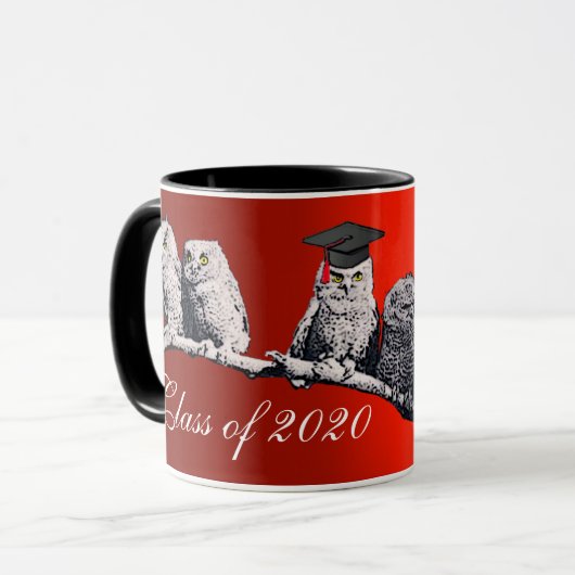 LEHRER OWL, KLEINE EIGENSCHAFT Rot Tasse (Vorderseite Links)