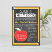 Lehrer-Pensionskatalog-Schule ist für immer weg Einladung (Stehend Vorderseite)