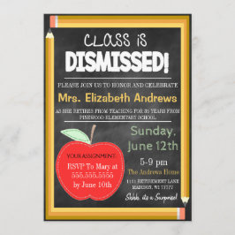 Lehrer-Pensionskatalog-Schule ist für immer weg Einladung