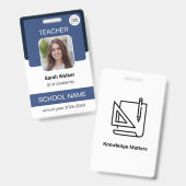 Lehrer-Personalausweis - Schulpersonal - Marinebla Ausweis (Vorder- & Rückseite)