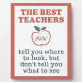 Lehrer-Personalisation Schild BEST TEACHERS Fotoplatte (Vorderseite)