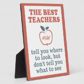 Lehrer-Personalisation Schild BEST TEACHERS Fotoplatte (Seite)