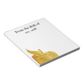 Lehrer Personalisiert Gold Apple Notizblock (angewinkelt)