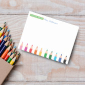 Lehrer Personalisierte Farbstift-Post IT-Notizen Post-it Klebezettel