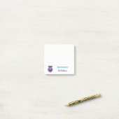 Lehrer-personalisierte lila Eule vom Schreibtisch Post-it Klebezettel (Auf Schreibtisch)