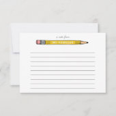 Lehrer Personalisierte Mitteilungskarten mit Nr. 2 (Vorderseite)