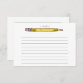 Lehrer Personalisierte Mitteilungskarten mit Nr. 2 (Vorne/Hinten)