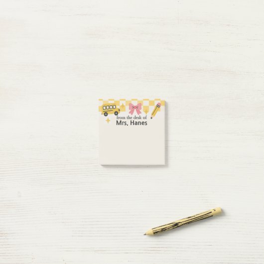 Lehrer Personalisierte Post-It-Notes Post-it Klebezettel (Auf Schreibtisch)