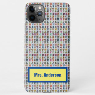 Lehrer Personalisierter Alphabet-Design iPhone 11Pro Max Hülle