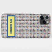 Lehrer Personalisierter Alphabet-Design iPhone Hülle (Rückseite (Horizontal))