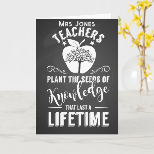 Lehrer Pflanze der Samen von Wissen Karte (Gelbe Blume)