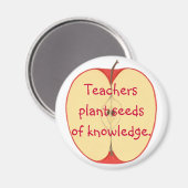 Lehrer Pflanze des Wissens, Apfelmagnete Magnet (Vorderseite/Rückseite)