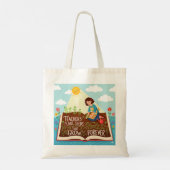 Lehrer Pflanze Samen, die für immer Sonnenschein w Tragetasche (Rückseite)