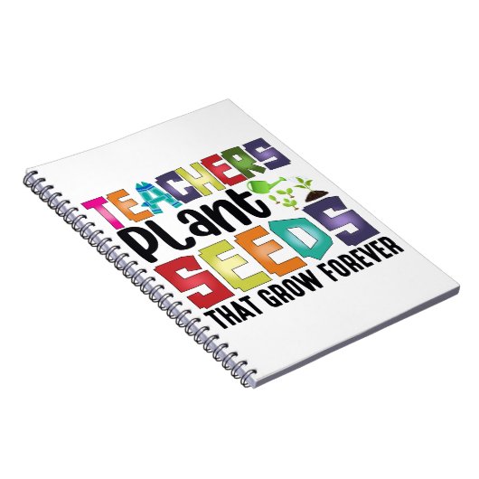 Lehrer Pflanze Samen, die für immer wachsen Notizblock (Rechte Seite)