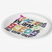 Lehrer Pflanze Samen, die für immer wachsen Pappteller (Schrägansicht)