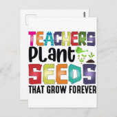 Lehrer Pflanze Samen, die für immer wachsen Postkarte (Vorne/Hinten)