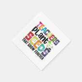 Lehrer Pflanze Samen, die für immer wachsen Serviette (Ecke)