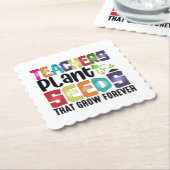 Lehrer Pflanze Samen, die für immer wachsen Untersetzer (angewinkelt)