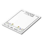 Lehrer Pflanze Samen, die für immer wachsen Wildbl Notizblock (Rotiert)