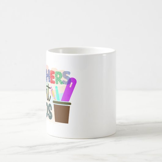 Lehrer Pflanze Samen farbenfrohe Kaffee Tasse Gesc (Mittel)