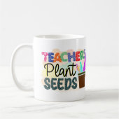 Lehrer Pflanze Samen farbenfrohe Kaffee Tasse Gesc (Links)