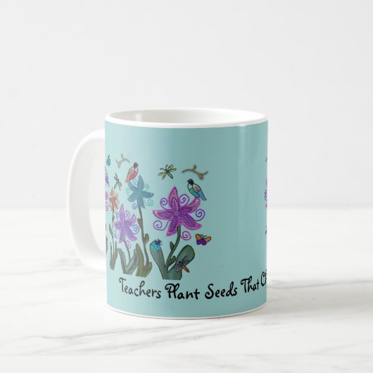 Lehrer-Pflanze sät Tassen (Vorderseite Links)