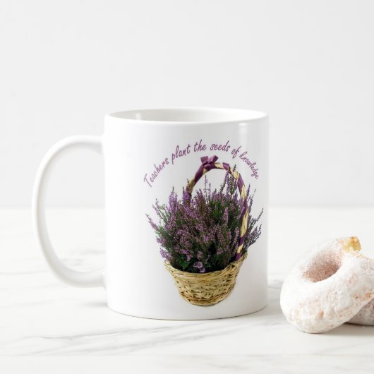 Lehrer Pflanze Seeds Lavender Kaffeetasse (Mit Donut)