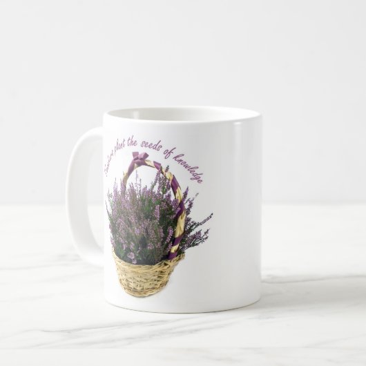 Lehrer Pflanze Seeds Lavender Kaffeetasse (Vorderseite Links)