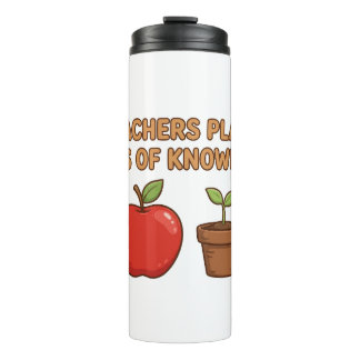 Lehrer pflanzen Samen des Wissens Apple Tee Thermosbecher