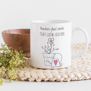Lehrer pflanzen Samen Zitat Cute Doodle Custom Kaffeetasse