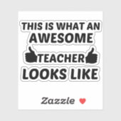 LEHRER PHANTASTISCH AUFKLEBER (Blatt)