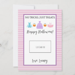 Lehrer Pink Halloween Karteninhaber Dankeskarte