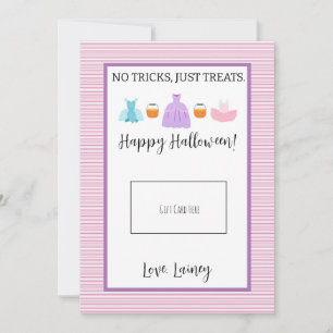 Lehrer Pink Halloween Karteninhaber Dankeskarte