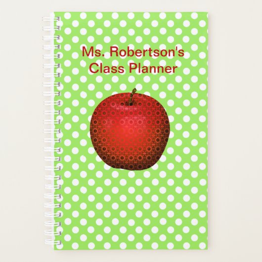 Lehrer Polka Dot Tagesplaner Planer (Vorderseite)