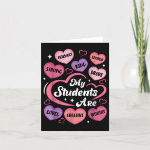 Lehrer Positive Affirmations Candy Heart Valentin Karte