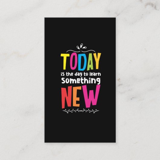 Lehrer Positiver Mindset School Educator Visitenkarte (Vorderseite)