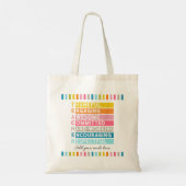 Lehrer positiver Wortlaut des Kinderzimmers Tragetasche (Rückseite)