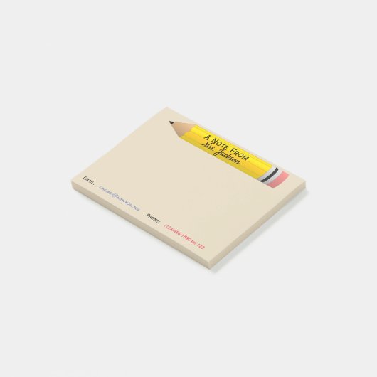 Lehrer-Post-Itanmerkung personalisiert Post-it Klebezettel (angewinkelt)