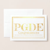 Lehrer Postgraduiertendiplom in der Bildung Folienkarte (Vorderseite mit Umschlag)