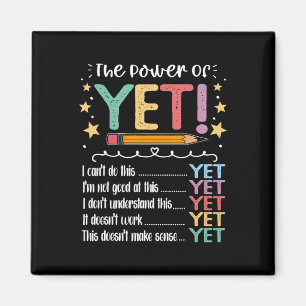 Lehrer Power Of Yet Wachstumsmentalität Inspiriere Magnet