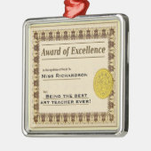 Lehrer-Preis der Leistungs-Weihnachtsverzierung Ornament Aus Metall (Links)