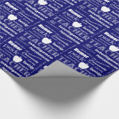 Lehrer Pride Word Cloud+Apple/Midnight Blue Geschenkpapier (Ecke)