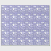 Lehrer Pride Word Cloud+Apple/Soft Lila Geschenkpapier (Flach)