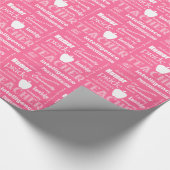 Lehrer Pride Word Cloud+Apple/Soft Pink Geschenkpapier (Ecke)