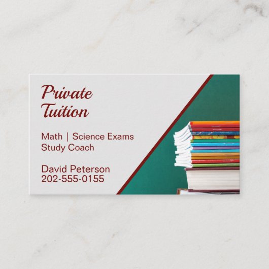 Lehrer Privatlehrer Lehrgang Visitenkarte (Vorderseite)